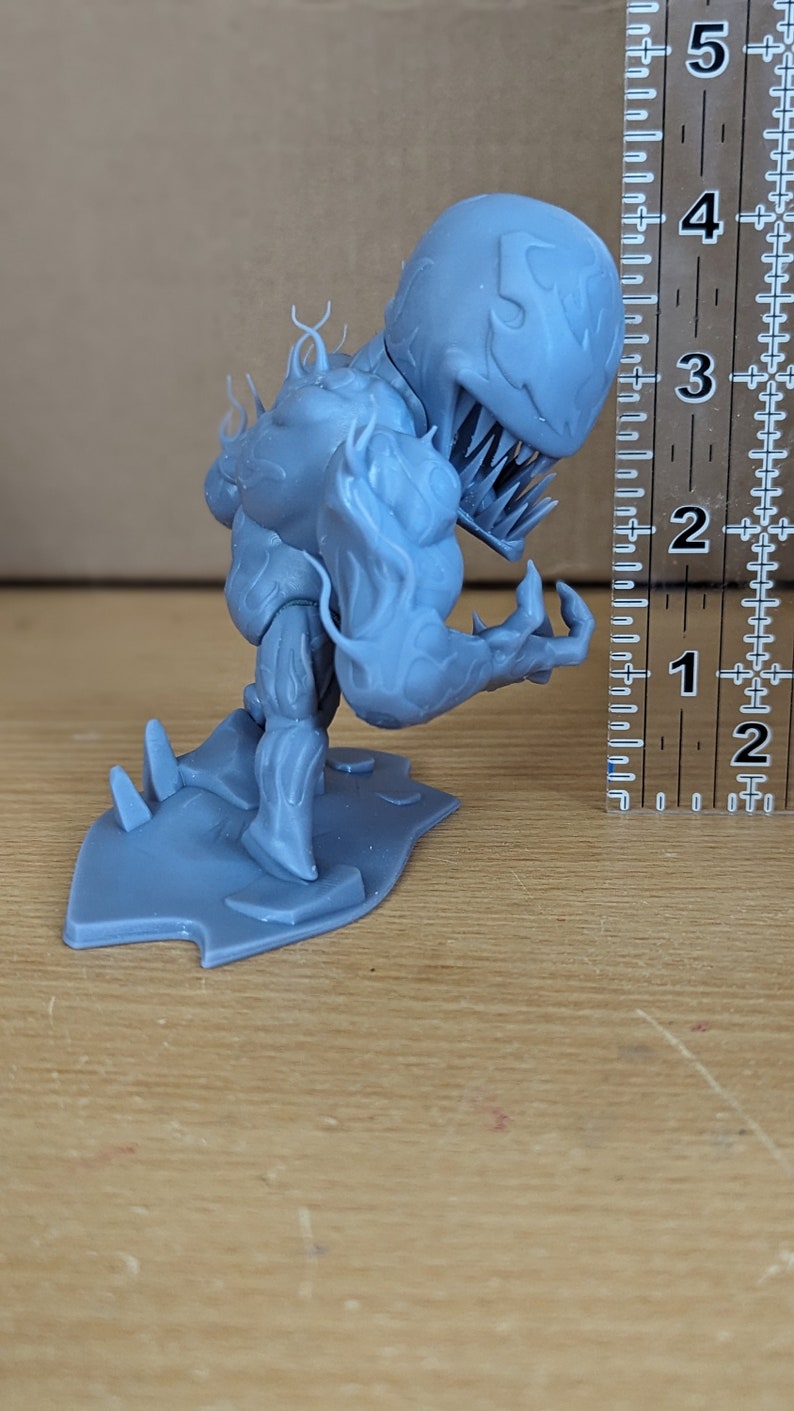 Carnage Chibi Marvel Fan Art 3d Printed Figure Unpainted Unassembled image 3