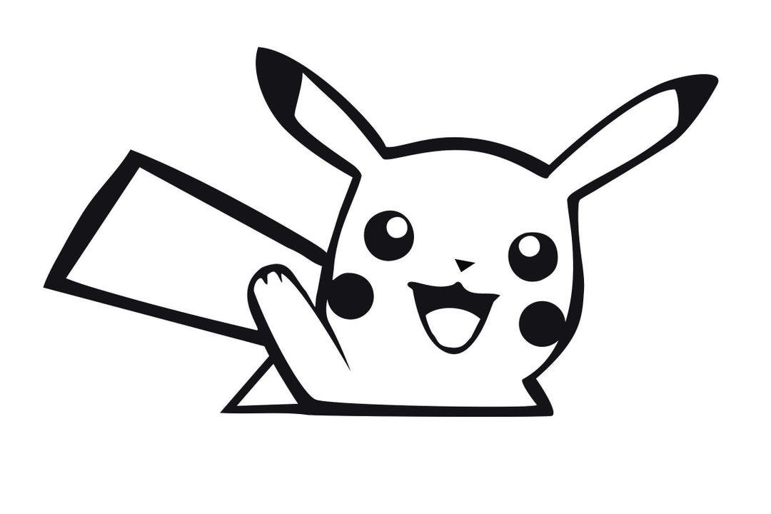 Cute Peeking Pikachu SVG - Etsy