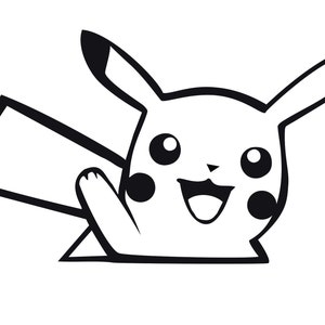 Cute Peeking Pikachu SVG