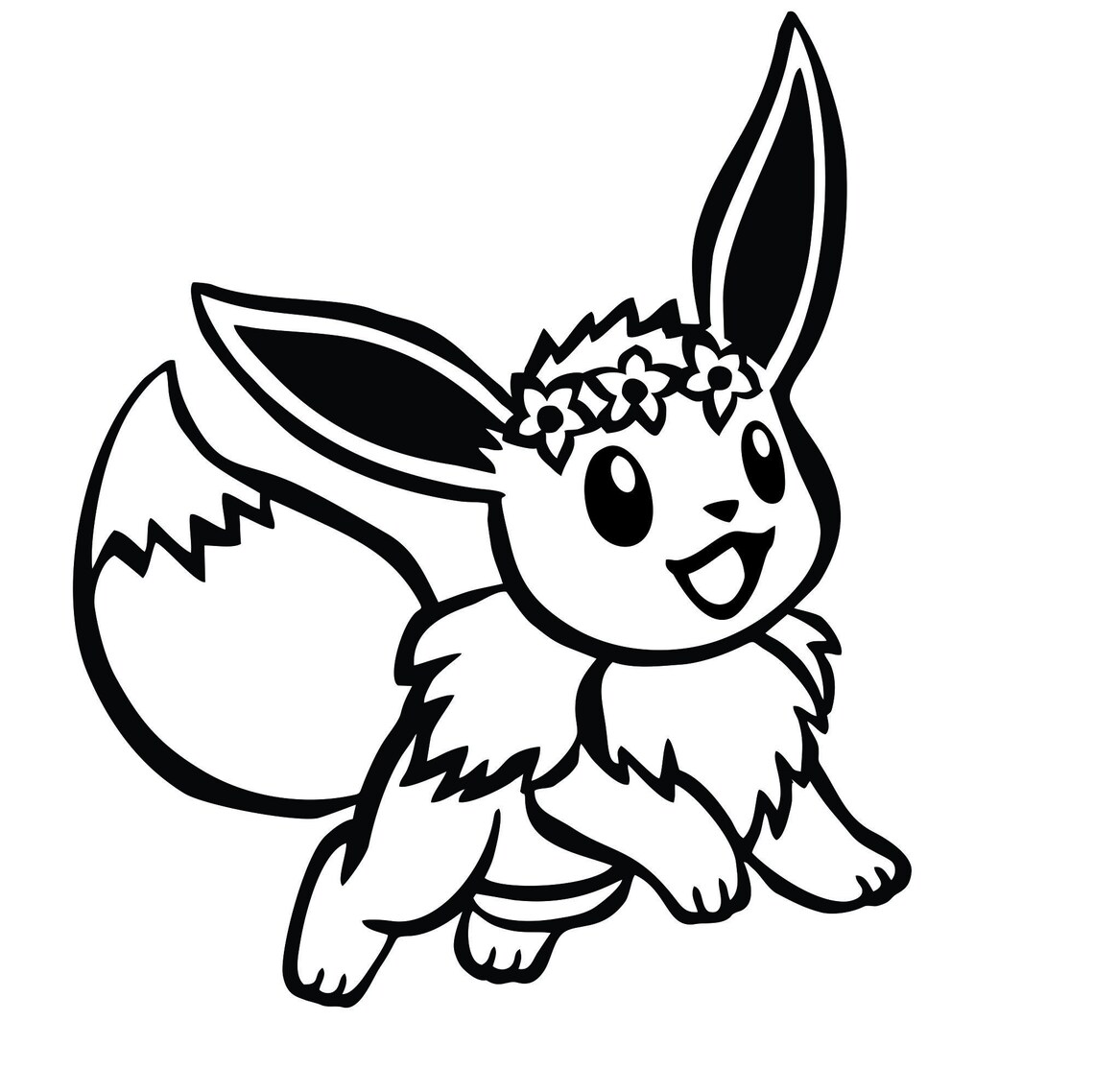 Eevee Pokemon Vinyl Decal Sticker Choose Size and Color Etsy