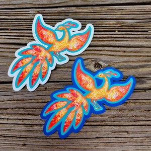 Ukrainian Firebird Sticker - Ukraine Bird Ptahka Slavic Folklore Zhar-ptytsya Fairy Tale Slovak Czech Polish Rusyn Ruthenian Lemko