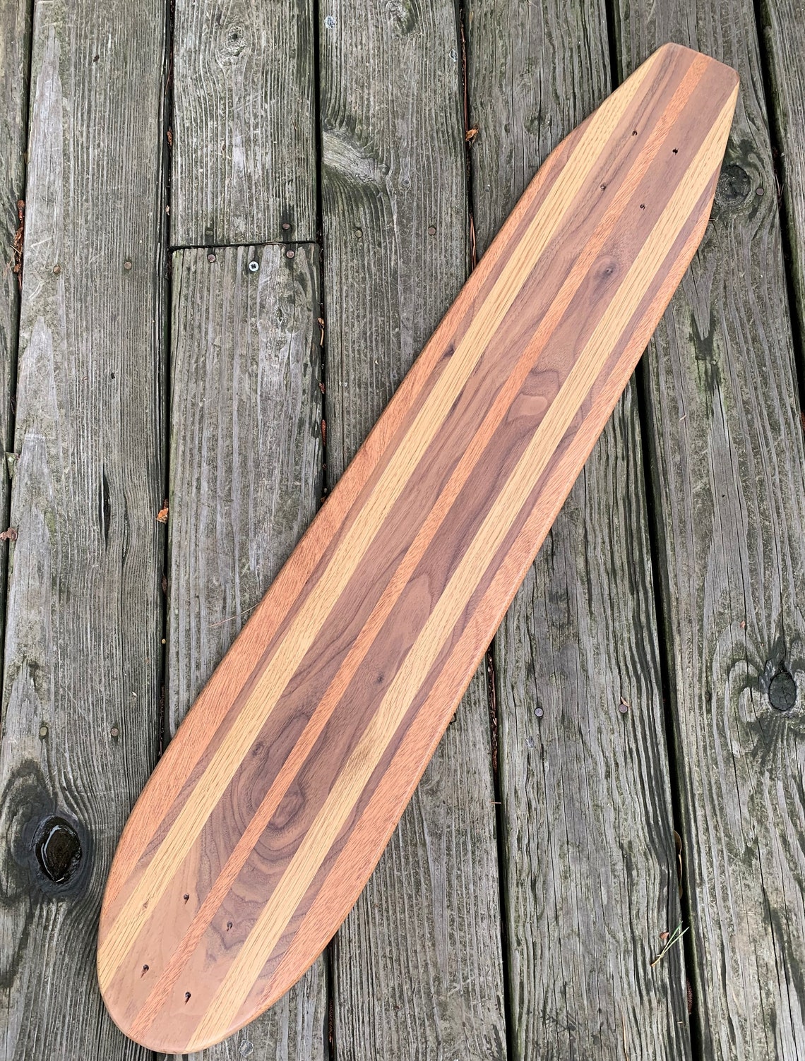 Handmade Longboard Deck Mahogany Walnut & Oak Skateboard Etsy