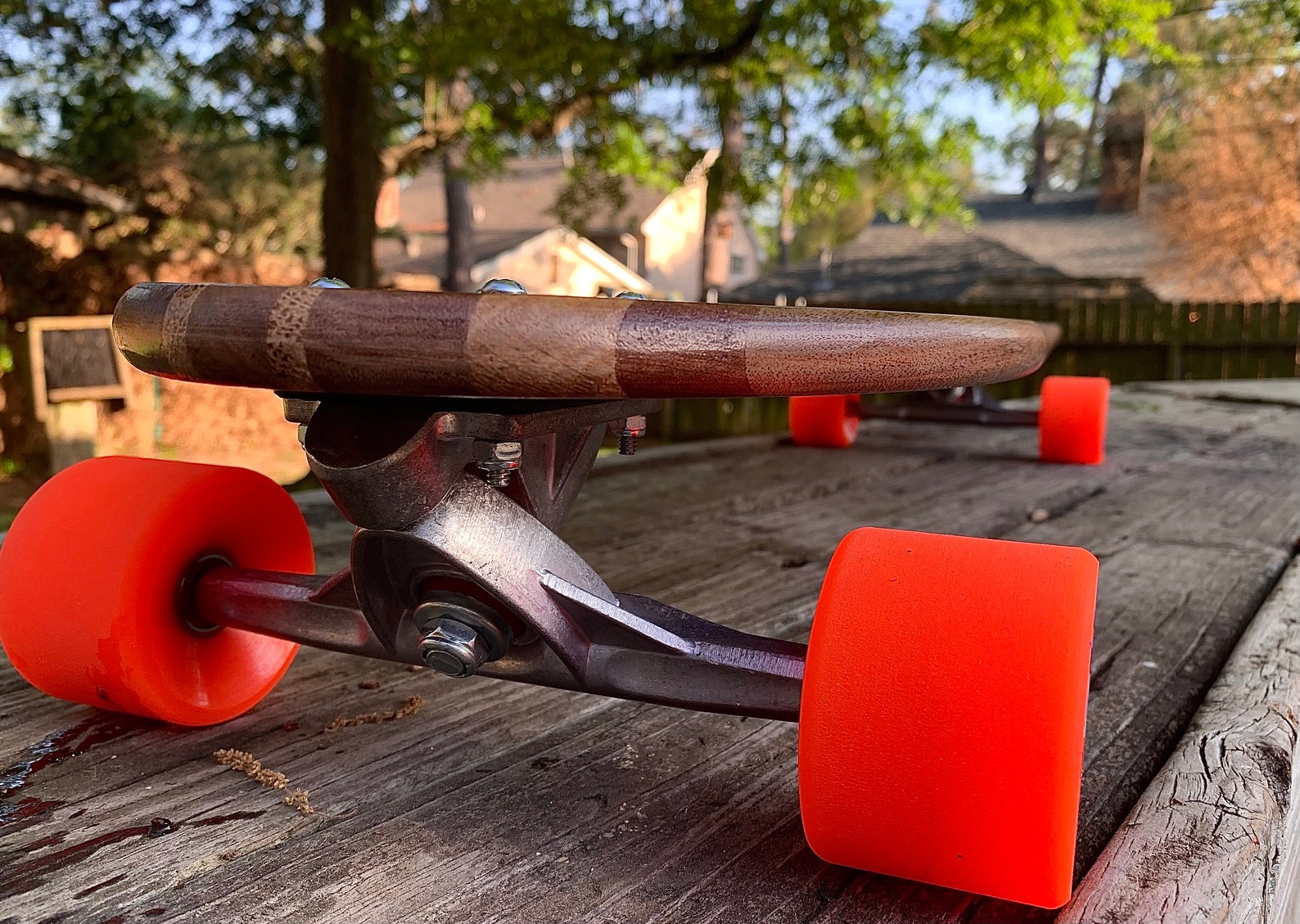 Handmade Longboard Walnut Oak & Mahogany Skateboard Etsy