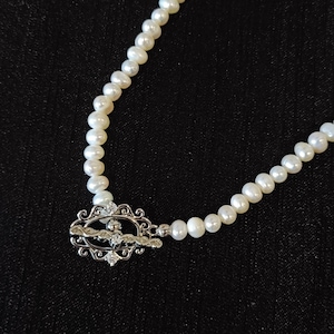 Freshwater Pearl Choker Necklace, Dainty Bridal Jewelry, Minimalist Wedding Necklace, Bridesmaid Gift, Pearl Strand Choker