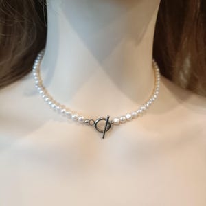 Pearl Necklace Choker, Freshwater Pearl Choker Necklace, Dainty Real Pearl Jewelry for Women, Minimalist Bridal Necklace, Gift for Her