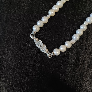 Graceful Real Freshwater Pearl Necklace, Dainty Handmade Pearl Jewelry, Minimalist Necklace for Women, Classic Gift for Her, Bridal Jewelry