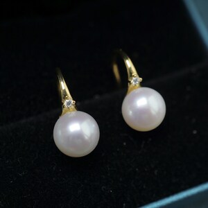 925 Sterling Silver Pearl Dangle Earrings, Elegant Drop Earrings, Classic Freshwater Pearl Jewelry, Minimalist Bridal Earrings