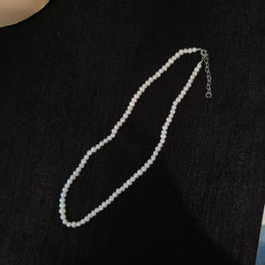 Genuine Freshwater Pearl Necklace in Stainless Steel, Dainty Real Pearl Jewelry, Minimalist Everyday Necklace, Gift for Her