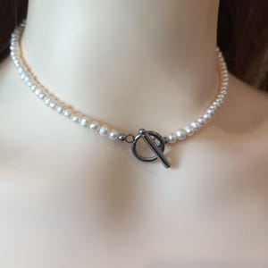 Dainty Handmade Natural Freshwater Pearl Choker Necklace, Real Pearl Jewelry, Minimalist Bridal Necklace, Pearl Necklace Gift for Her
