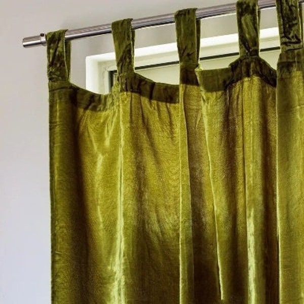 Bohemian 6 color variations Ultra-Soft Velvet Curtains Panel, Curtain Drape, Tab Top curtain