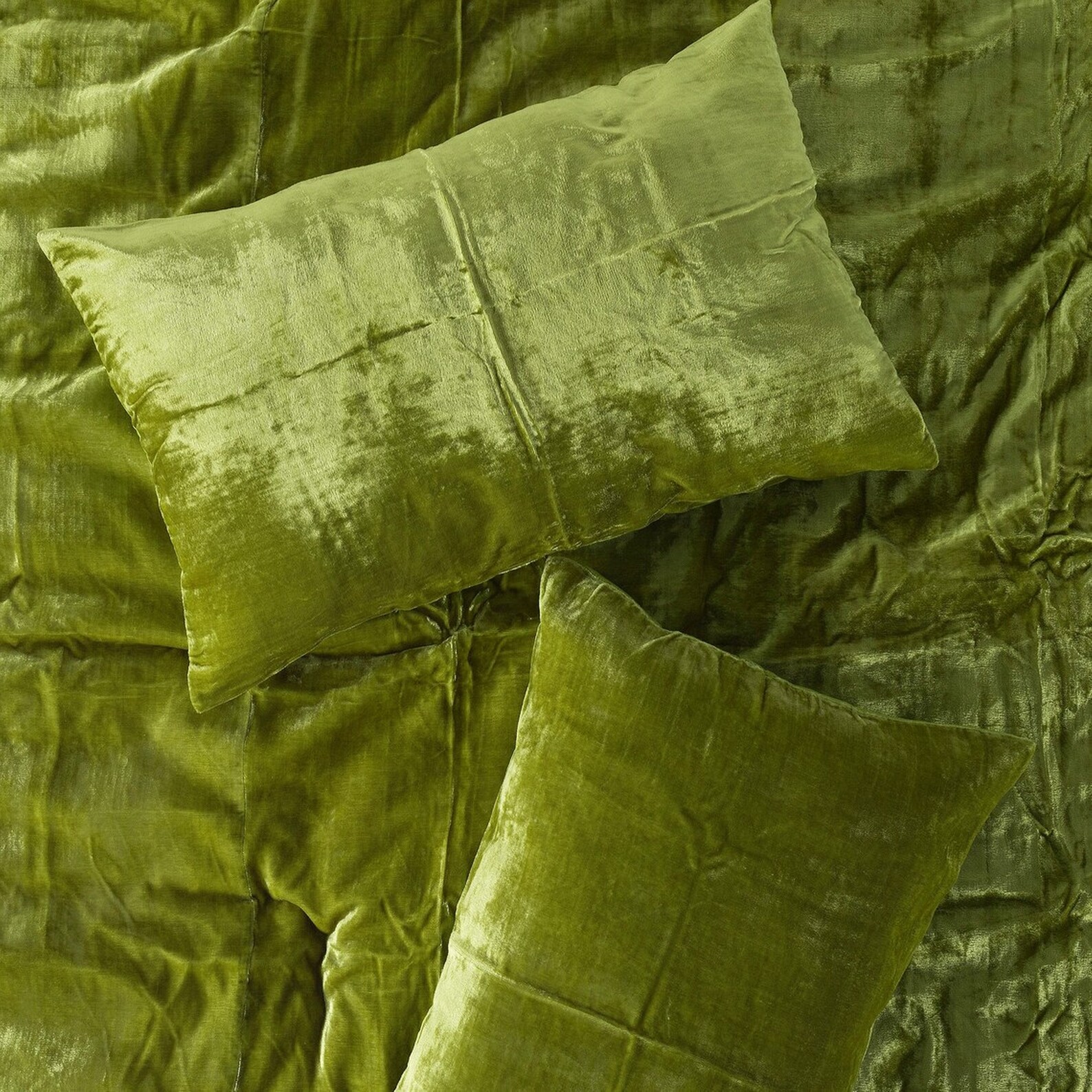 Luxury Crushed Green Velvet Fabric Duvet Cover Boho Bedding Etsy