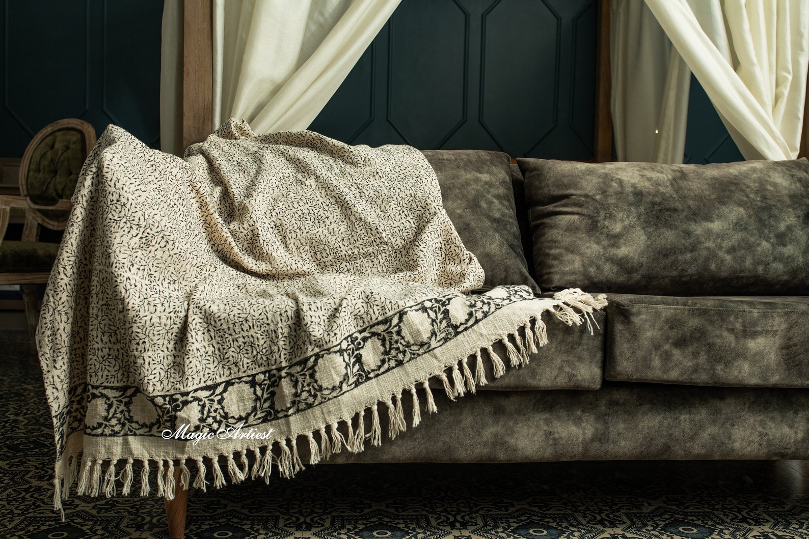 Throw Blanket Throws and Blankets Boho Decor Homemade Etsy