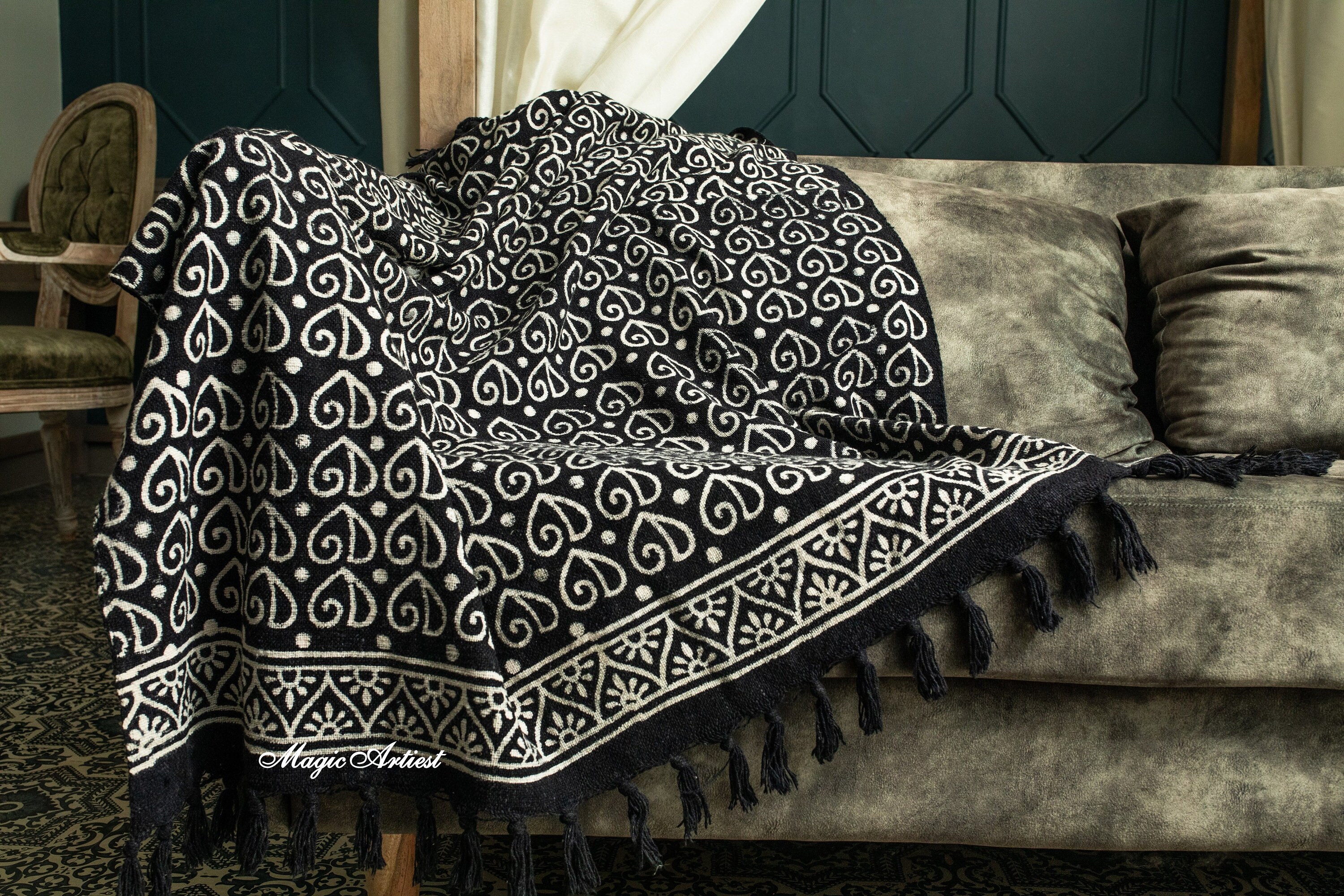 Handgewebte Decke Überwurf und Decken Boho Dekor | Etsy