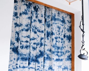 Tie Dye boho rideaux de fenêtre drapés shibori sheer 2 panneaux rideaux de porte pour la décoration intérieure