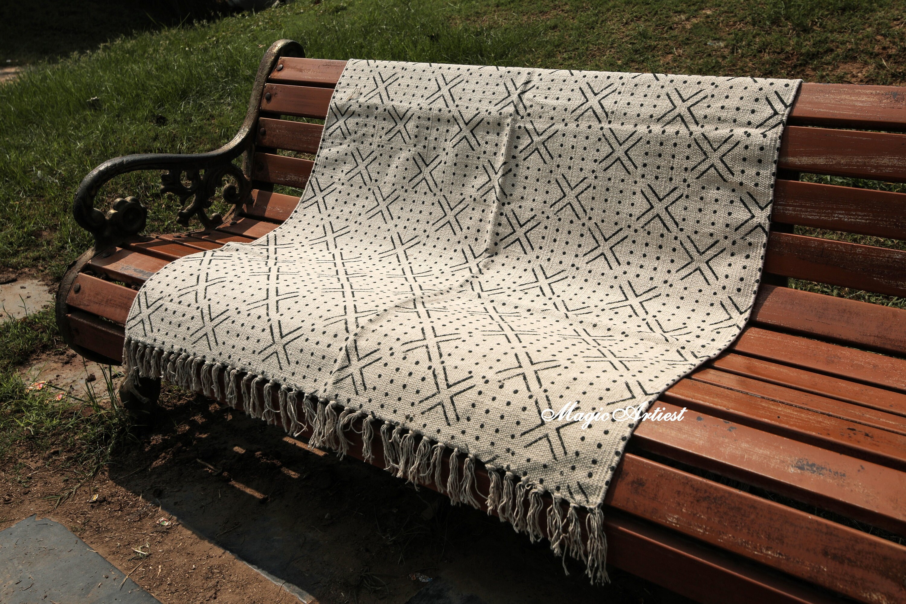 Large Cotton Off White Area Rug Pigment Rugs Rugs for Sale Etsy