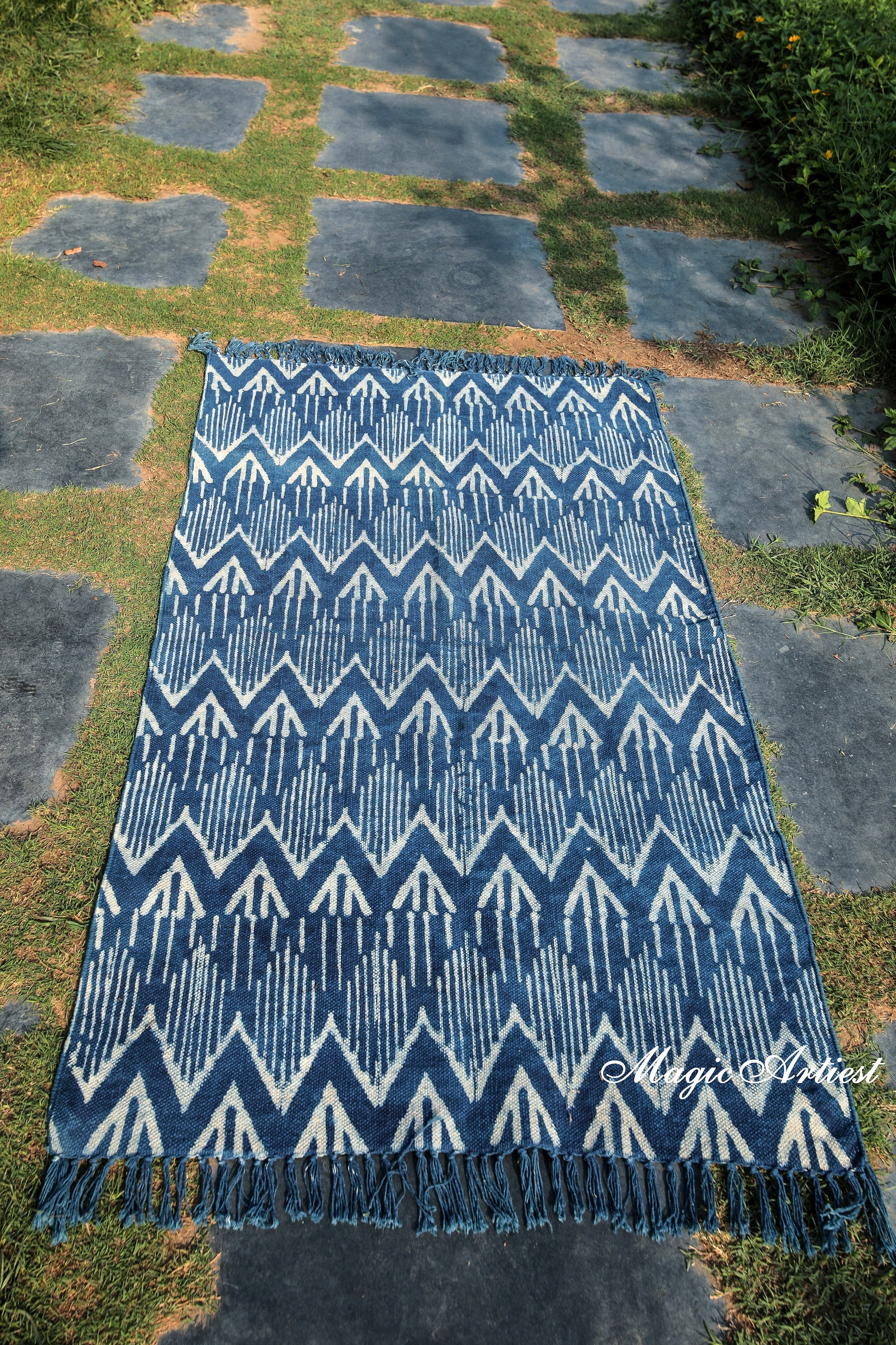 Modern Cotton Dhurrie Rug Colorful Rug Indian Rug Colorful Etsy