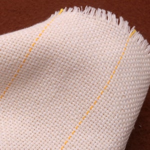 Primary Rug Cloth 60 In150cm Width Rug Tufting Fabric, Monks Cloth With Yellow Guidelines For Tufting Gun Punch Needle image 2