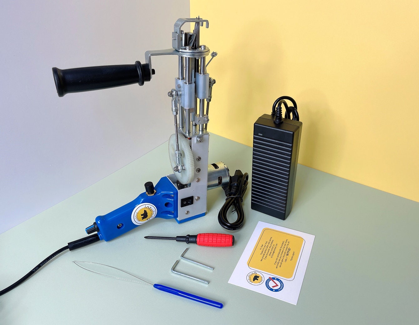 Tuff File Cutter New TD-I Cut Pile Tufting Gun \ Tufting Machine + 150x150cm Tufting ...