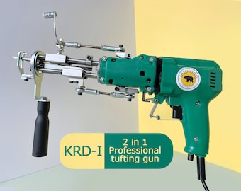 KRD-I Cut & Loop Pile Tufting Gun, handgemaakte tufting machine + 150x150cm tufting doek \ 1 jaar garantie