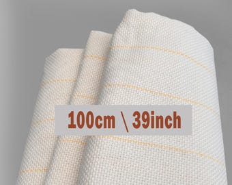 Professionele tuftdoek - 39 inch / 100 cm breed tapijt tuftstof, professionele tapijtdoek met gele richtlijnen voor tuftpistool