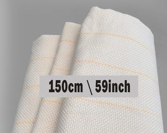 Professionele tuftdoek - 59 inch / 150 cm breed tapijt tuftstof, professionele tapijtdoek met gele richtlijnen voor tuftpistool