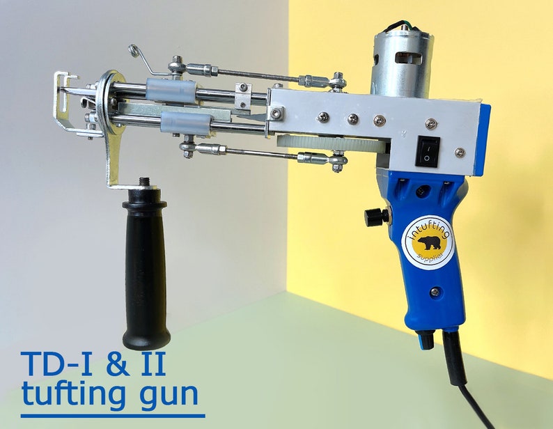 New TD-I Cut Pile Tufting Gun \ Tufting Machine + 150x150cm Tufting Cloth \ 1 Year Warranty image 1