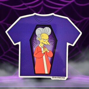 Vampire Burns t-shirt sticker