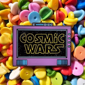 Cosmic Wars Simpsons TV Glow in the Dark pin