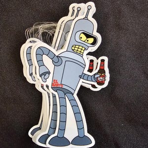 Bender &quot;kiss my el barto&quot; Sticker