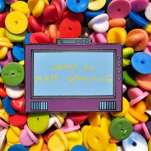 Simpsons TV Glow in the Dark Pin