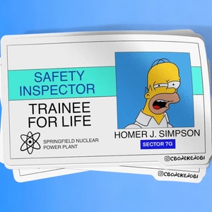 Trainee For Life badge Homer Simpson Sticker
