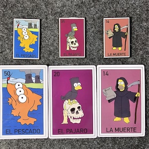 Pines con calcomanías de la lotería de Los Simpson THOH