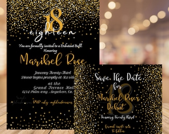 Debut Invitation Etsy