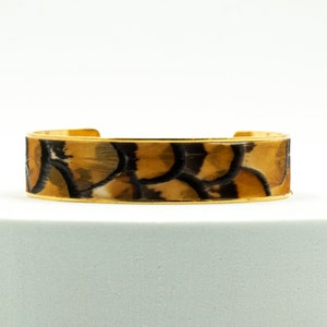 Wide Yellow Venery Pheasant Feather Cuff