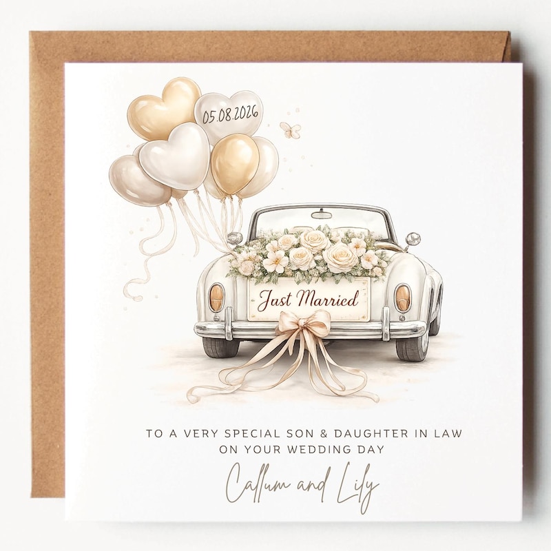 Son and Daughter in Law Wedding Card - Etsy UK