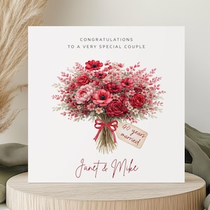 40th Anniversary Card, Ruby Wedding Anniversary Card, Personalised Anniversary Card for Couple, 40 Years Married Gift