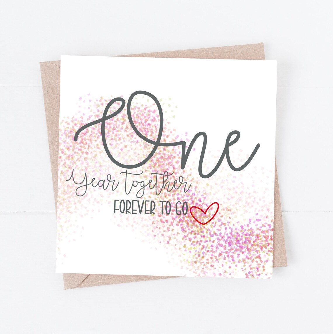 1st Anniversary Card Celebration Card One Year Wedding Etsy UK