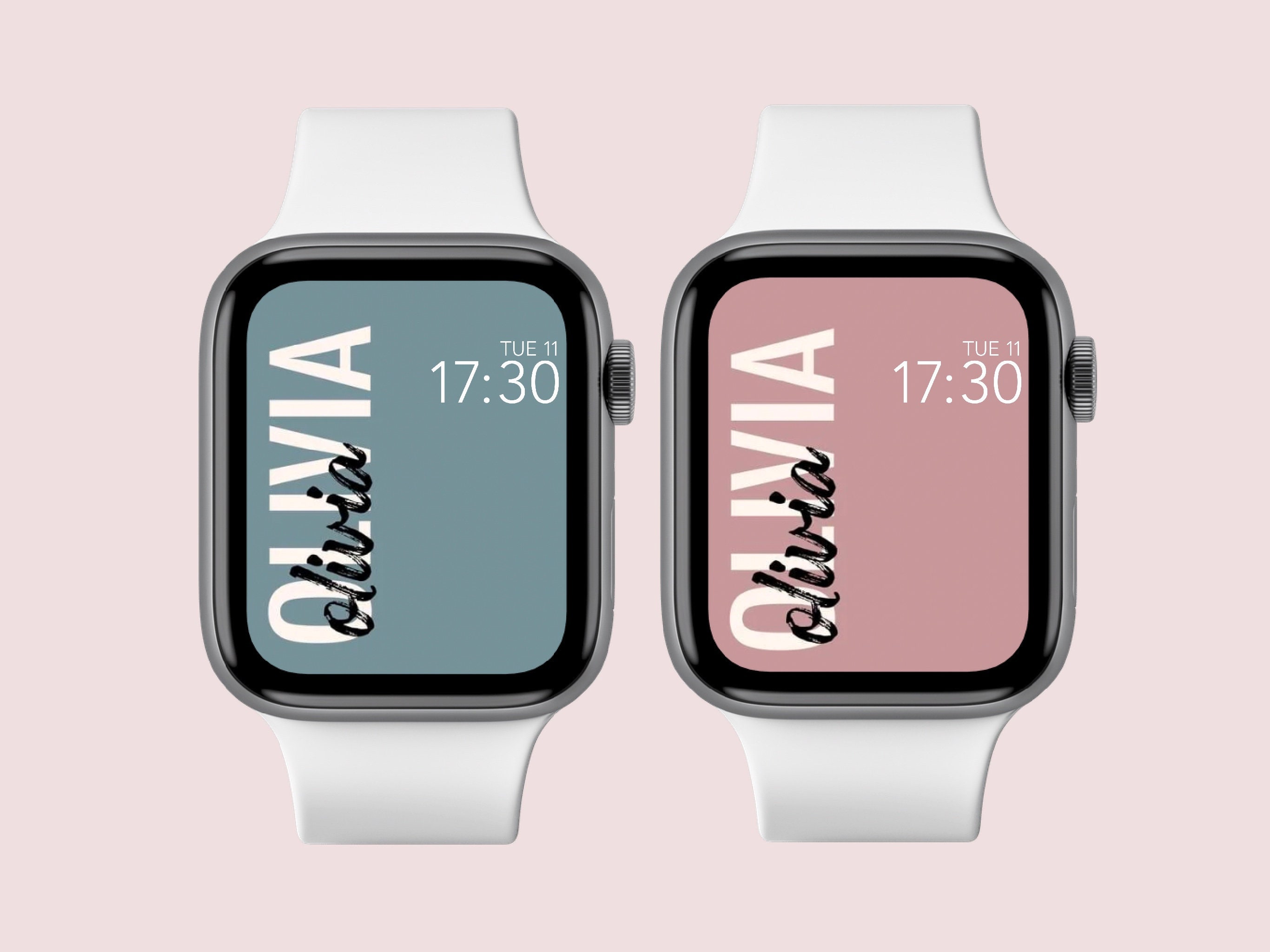 8 Custom Apple Watch Face Wallpaper Name Watch Screensaver Etsy