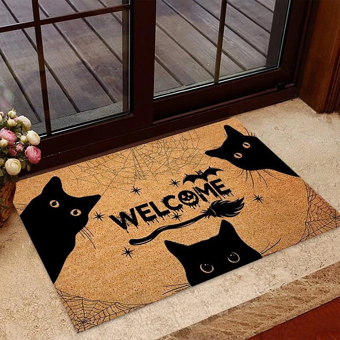 Meow Doormat Meow Door Mat Cat Door Mat Cat Lovers Etsy