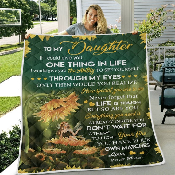 Letter To My Daughter BlanketCute Sunflower Blanket Etsy