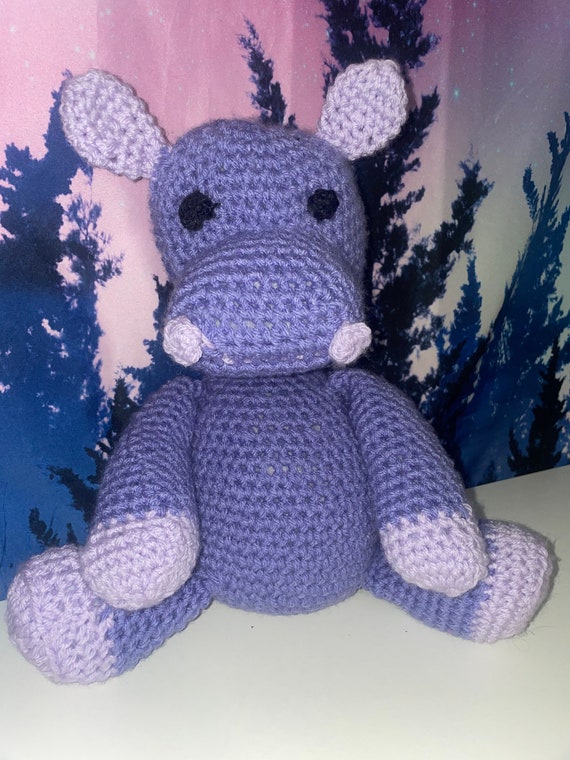 Crochet Hippo Stuffed Animal