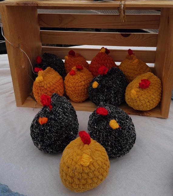 crochet chicken plushie