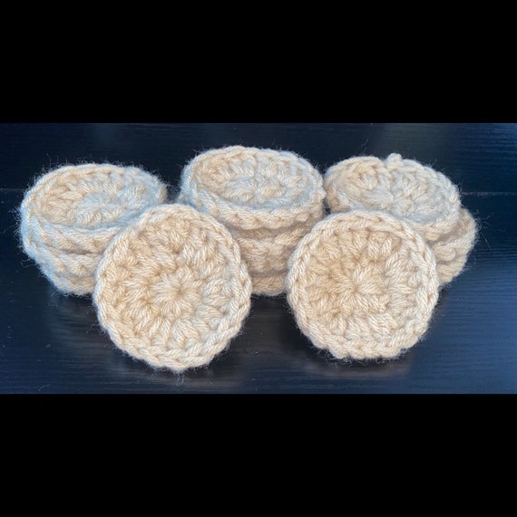 Crochet Face Scrubbies, Reusable Makeup Remover Pads