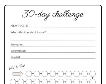 30 Day Habit Challenge