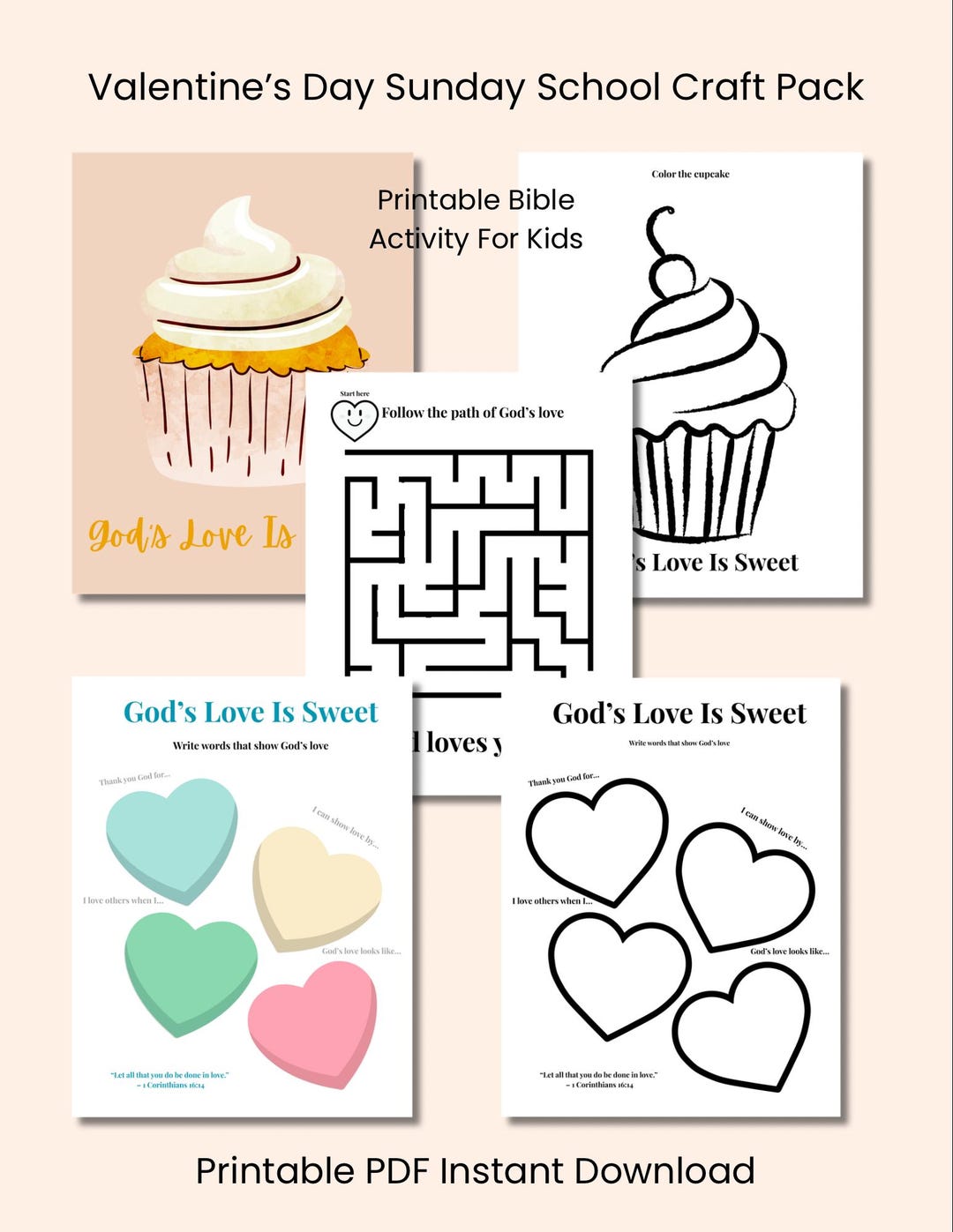Faith-based Valentine’s Day Craft for Kids | Sunday School Valentine ...