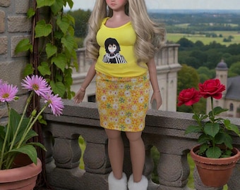 Bambola intelligente PEAR gonna colorata e top/t-shirt/vestiti SD BJD