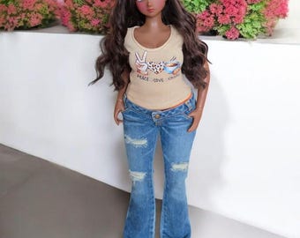 PEAR Smart Doll T-Shirt: Short Sleeve Top for 1/3 BJD Doll