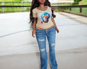 T-Shirt Top for PEAR Smart Doll: Short Sleeve BJD Doll Clothes