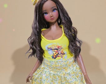 Bambola intelligente PEAR gonna colorata e top/t-shirt/vestiti SD BJD