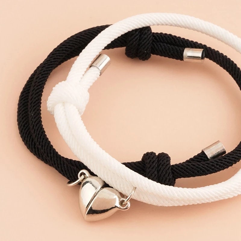 2pcs/set Matching Heart Couple Set Bracelet Etsy